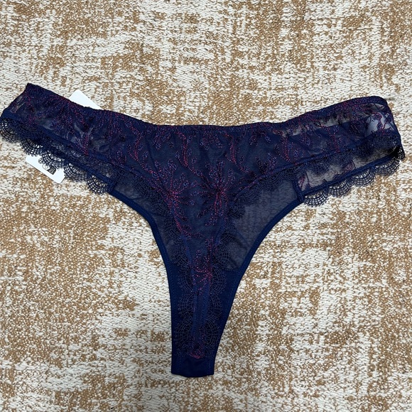 NWT Simone Perele Singuliere Tanga - Midnight Blue 3(M) - Picture 2 of 7
